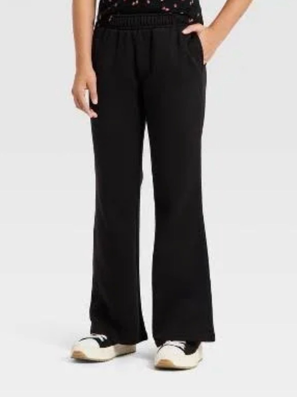 art class Black Wide-Leg Pull-On Pants with Side Pockets